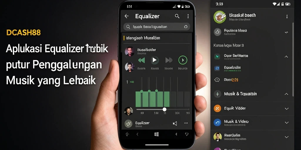 Antarmuka aplikasi Equalizer IDCASH88 yang intuitif dan menarik.