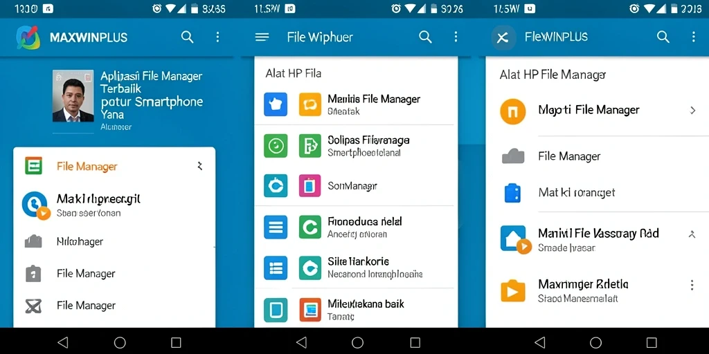Tampilan antarmuka aplikasi MAXWINPLUS yang sederhana dan fungsional.