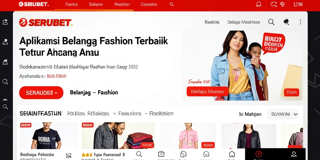 Tampilan antarmuka aplikasi SERUBET yang menarik dan modern.