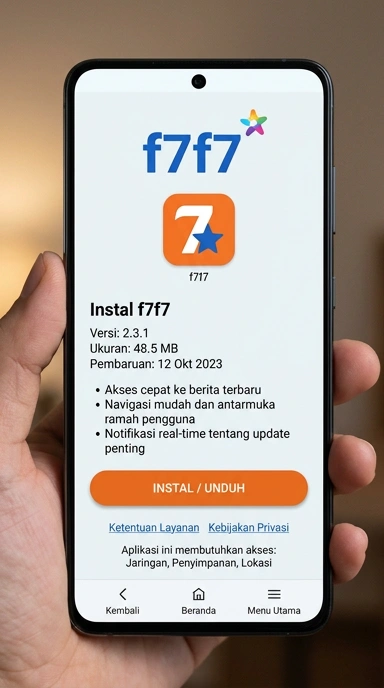 Tampilan halaman APK f7f7